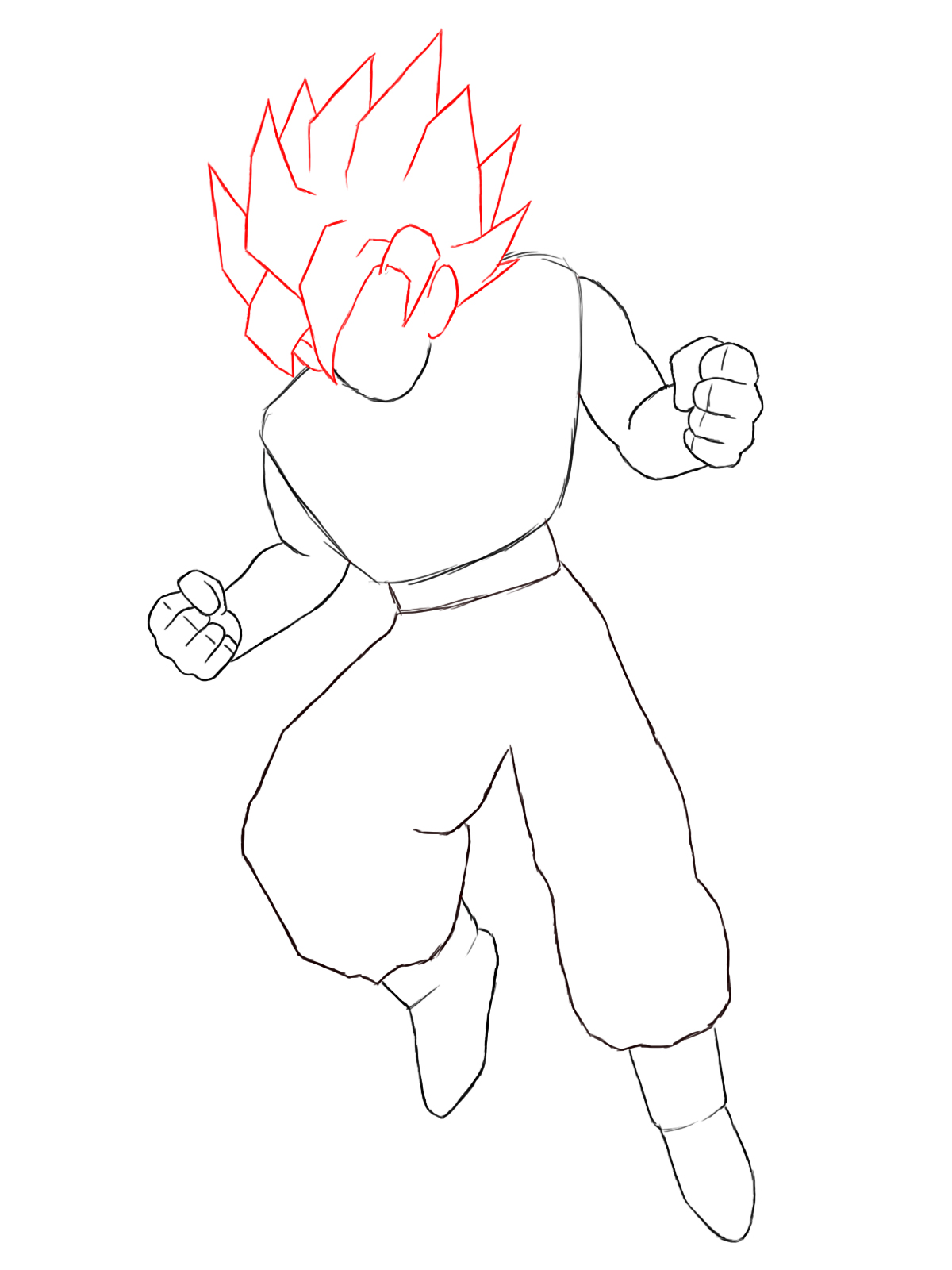 How to draw Goku